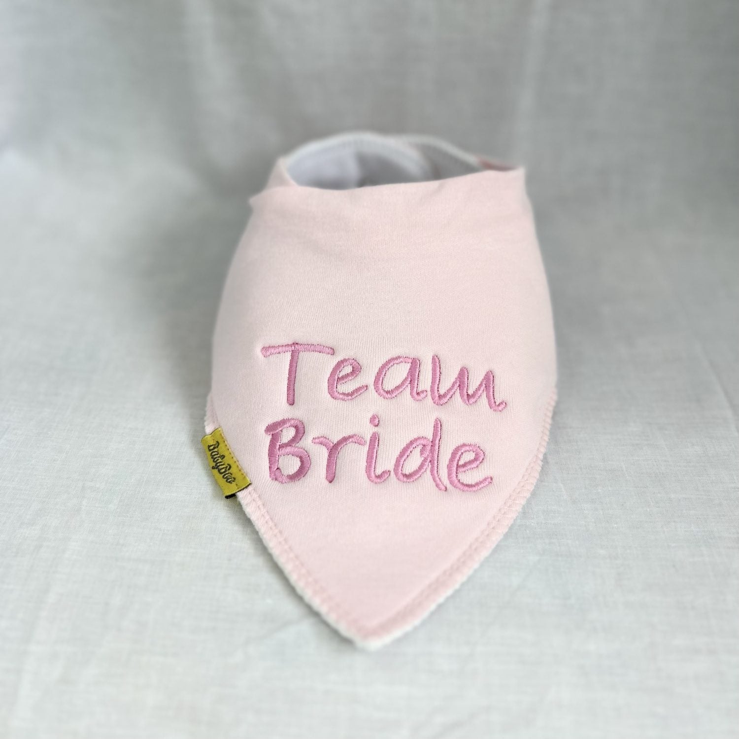 Team Bride organic cotton DribbleBoo bandana bib