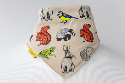 Fauna Irish Wildlife organic cotton DribbleBoo bandana bib