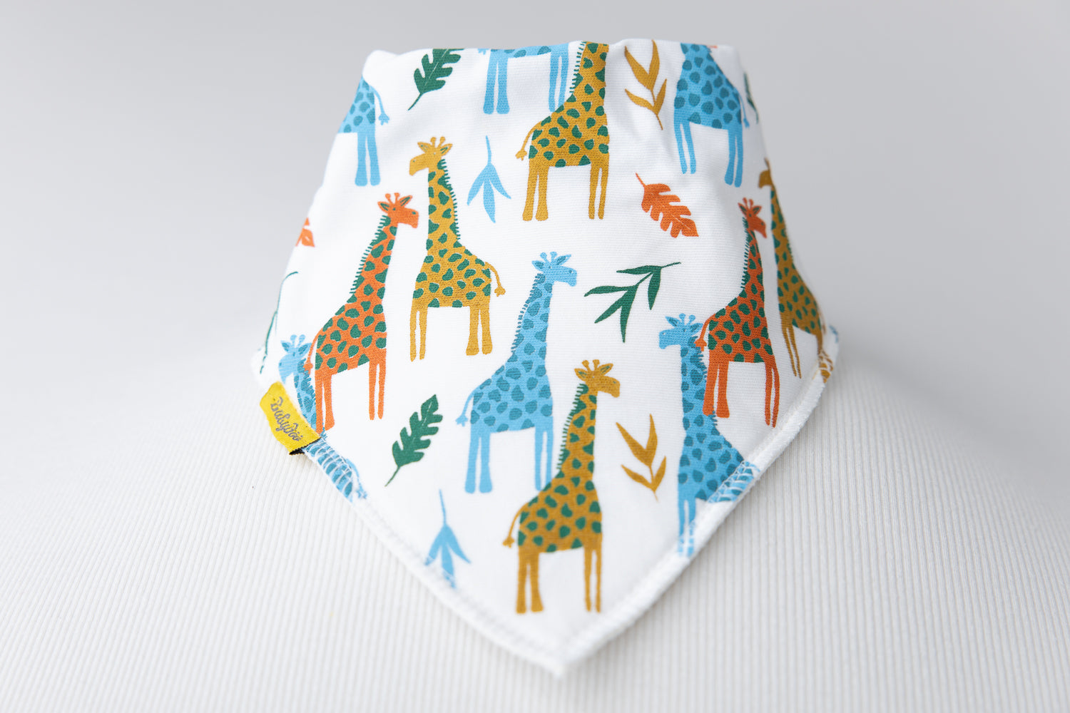 Tall giraffes organic cotton DribbleBoo bandana bib
