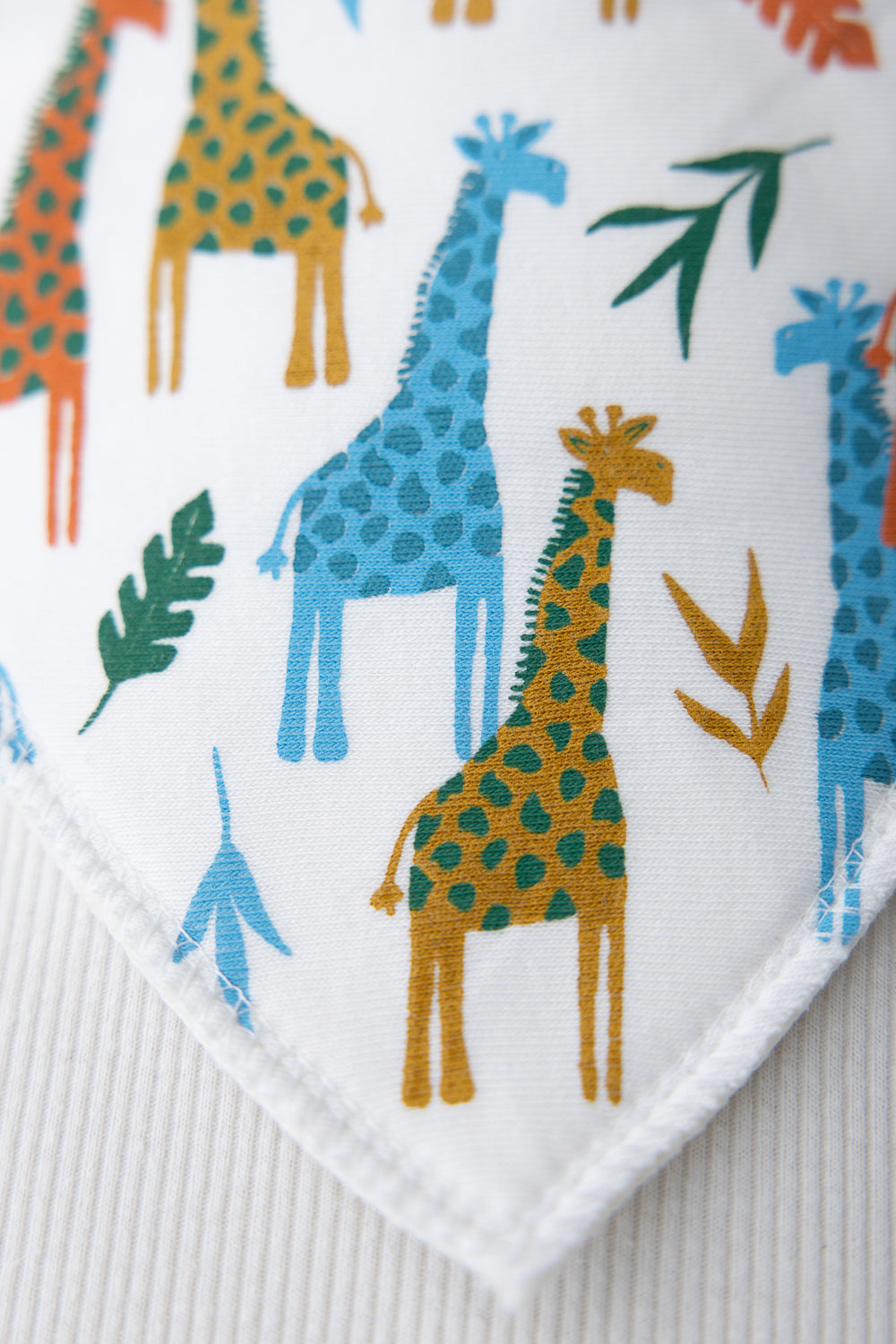 Tall giraffes organic cotton DribbleBoo bandana bib