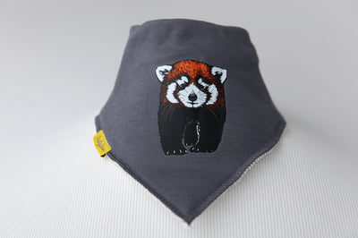 Fauna Red Panda organic cotton DribbleBoo bandana bib