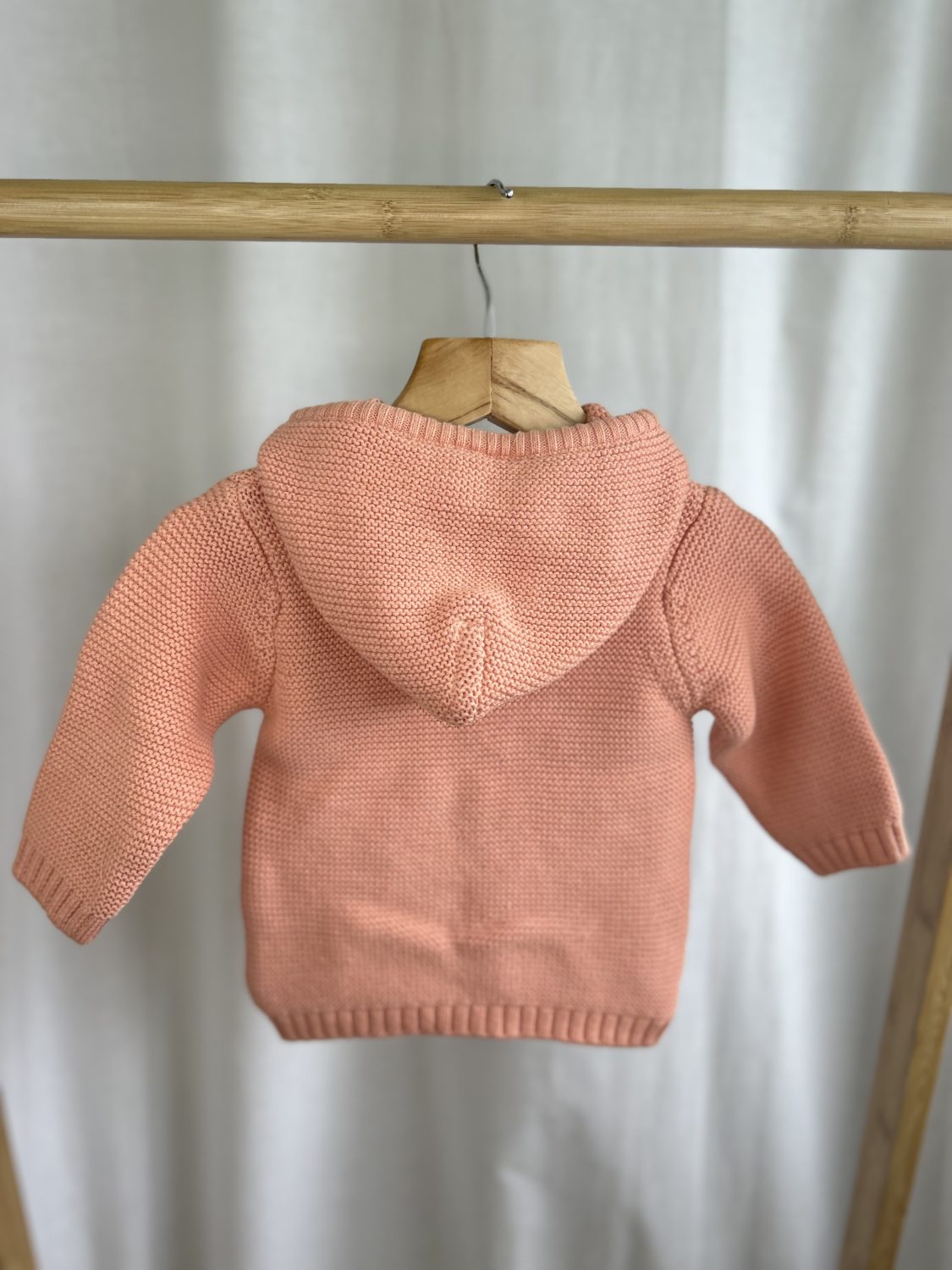Coral organic cotton hoodie