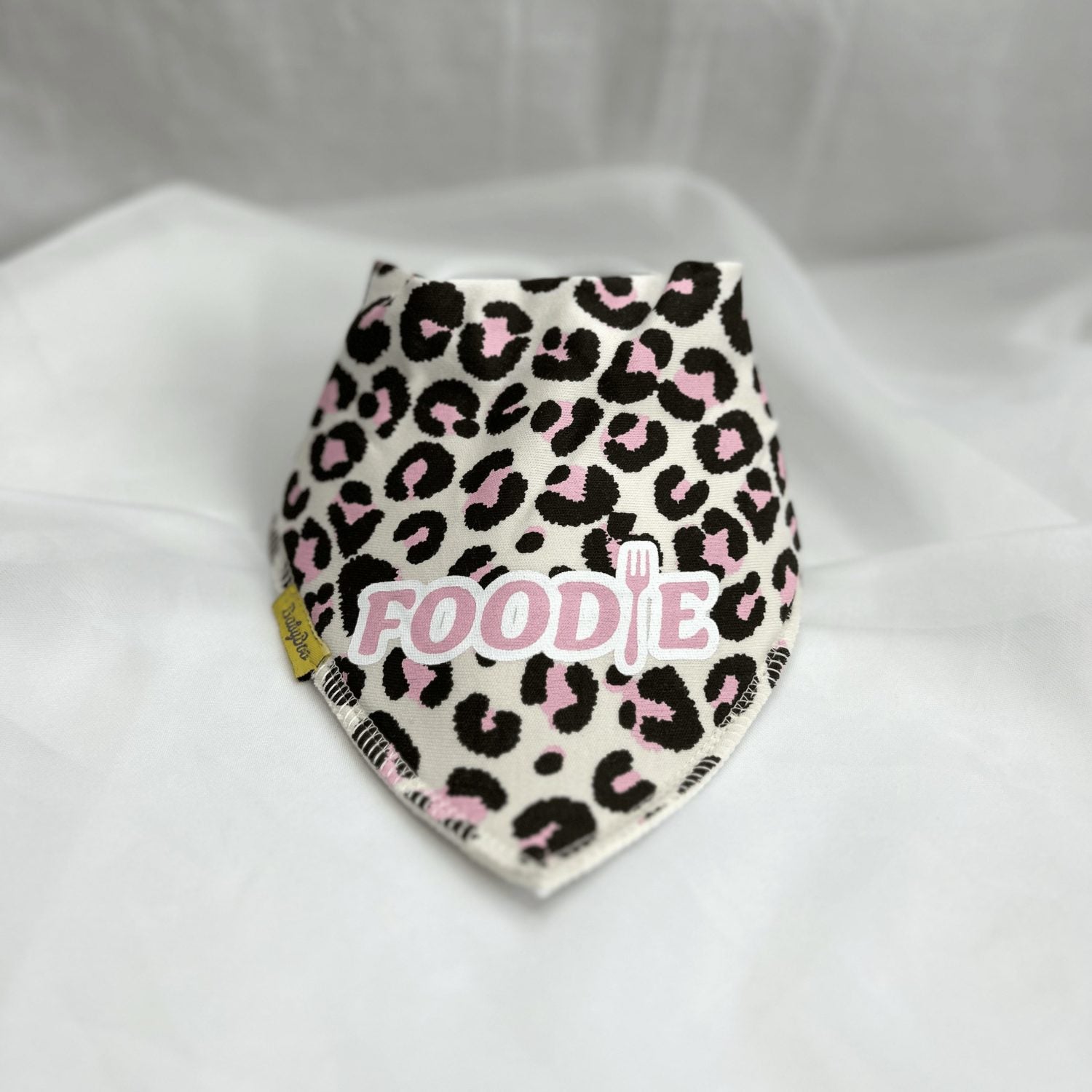 Pink Foodie organic cotton DribbleBoo bandana bib