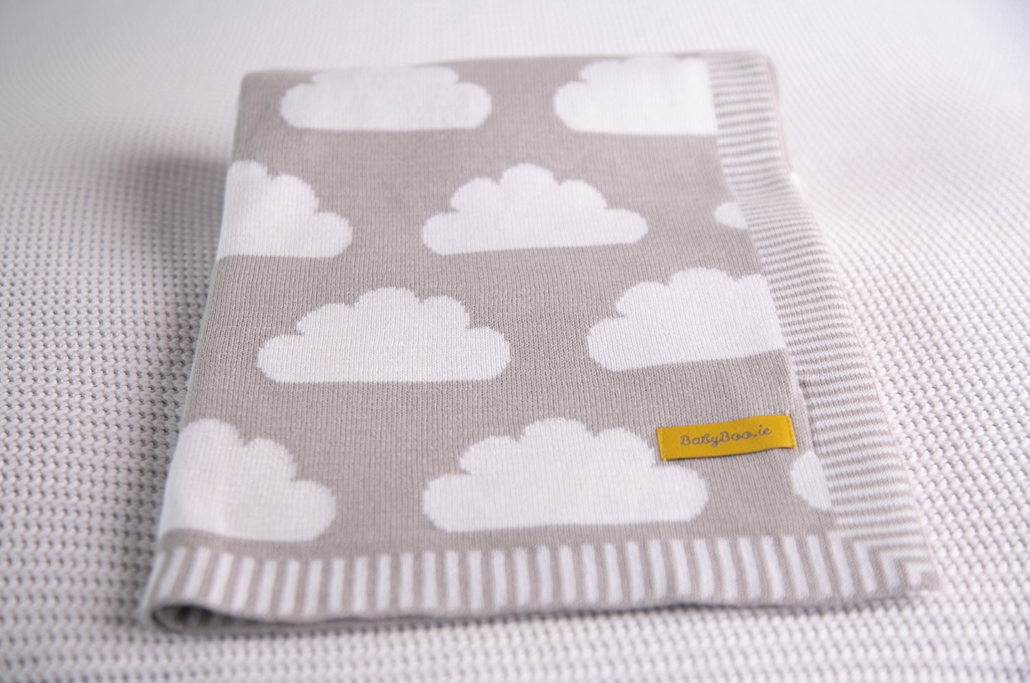 Organic cotton grey clouds BlankieBoo