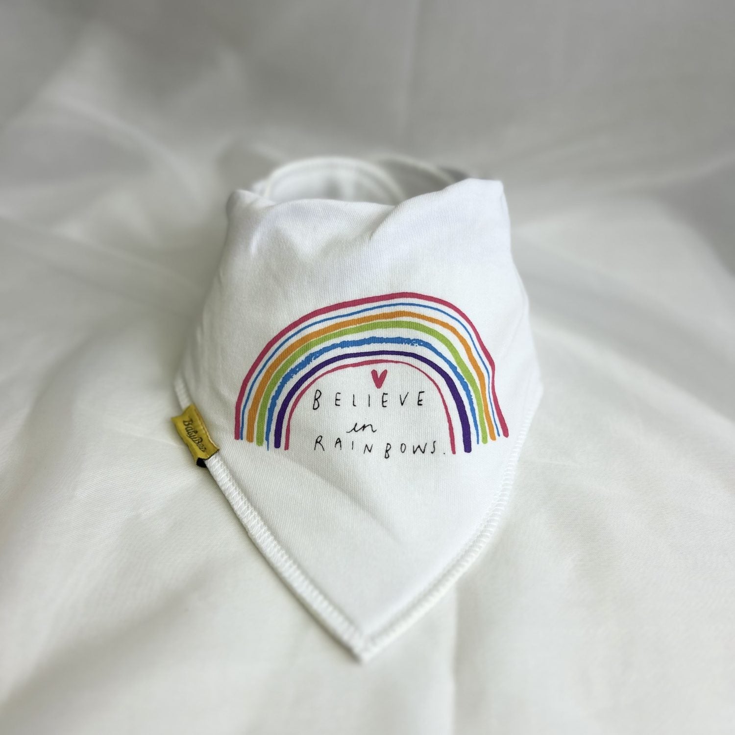 Always Believe in Rainbows Organic Cotton DribbleBoo Bandana bib