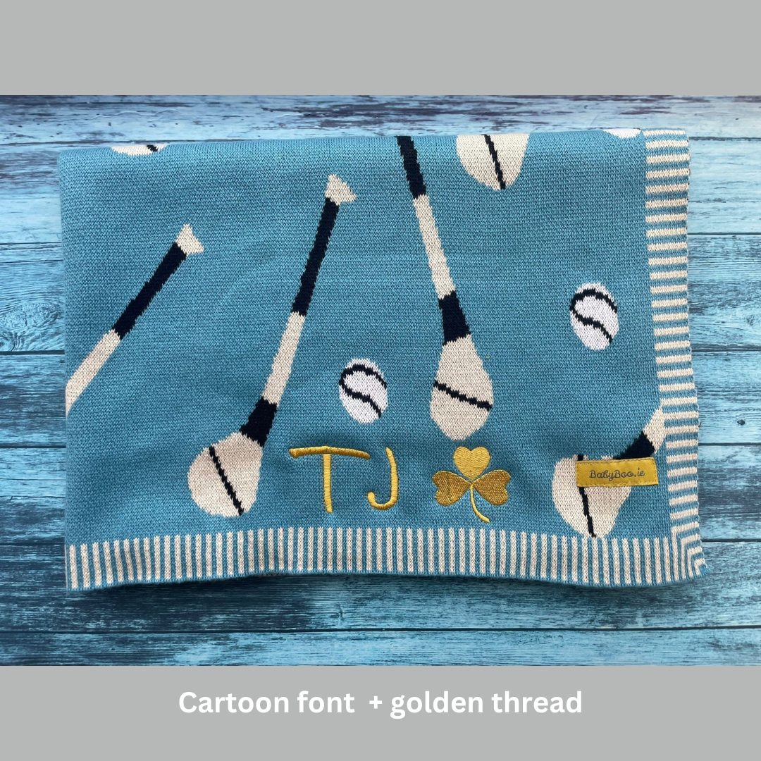 Blue organic cotton GAA mad BlankieBoo