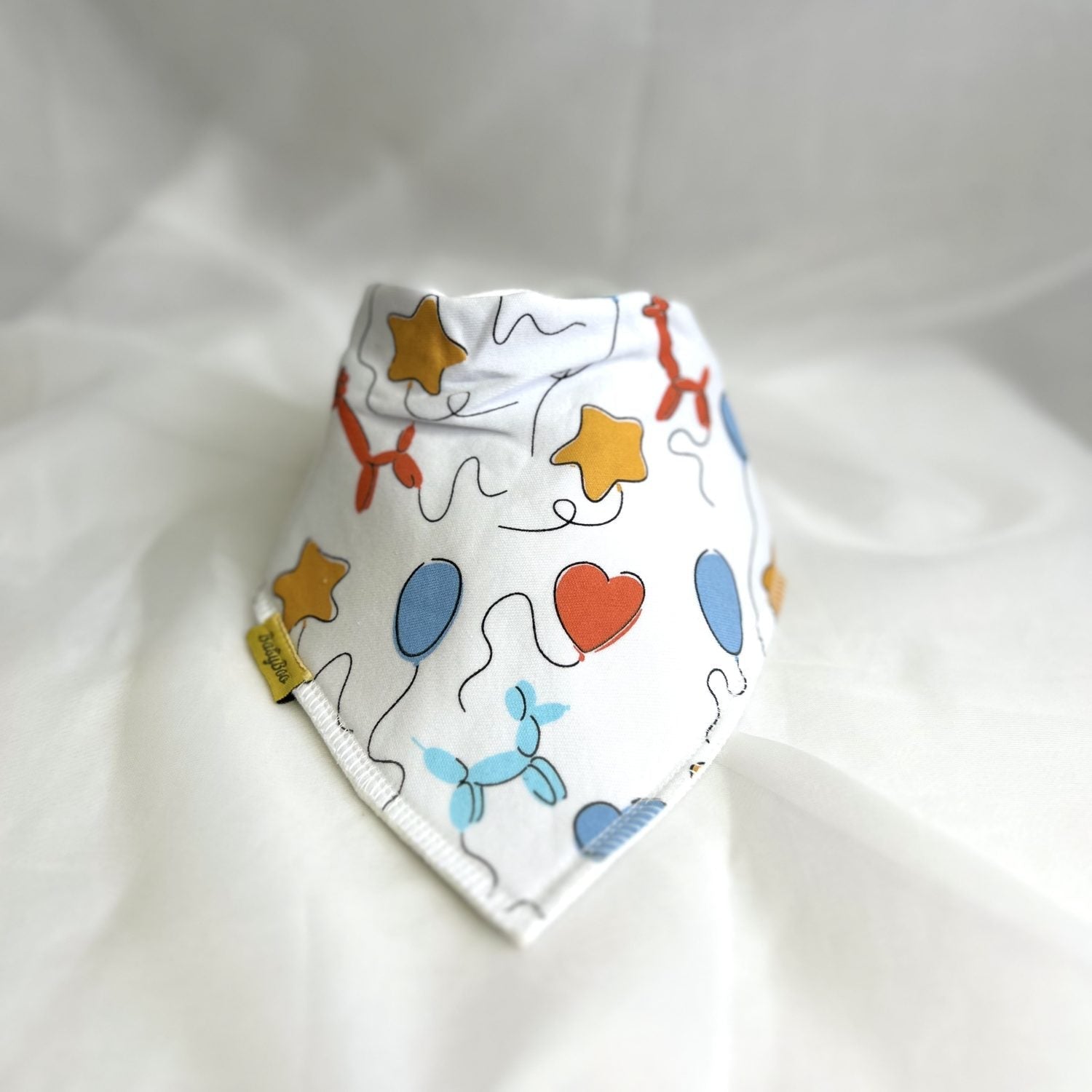 Blue Balloons Party Organic Cotton DribbleBoo Bandana bib