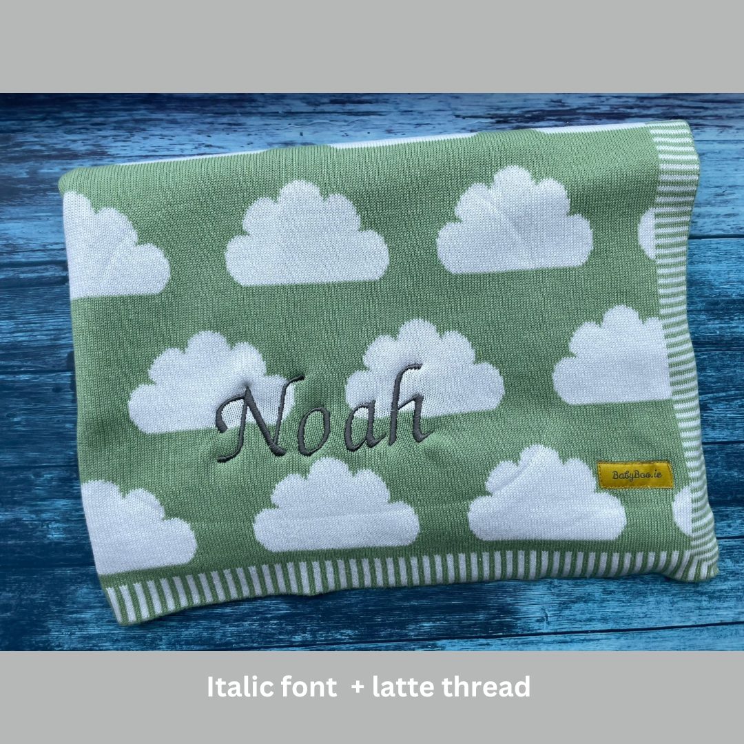 Organic cotton apple clouds BlankieBoo