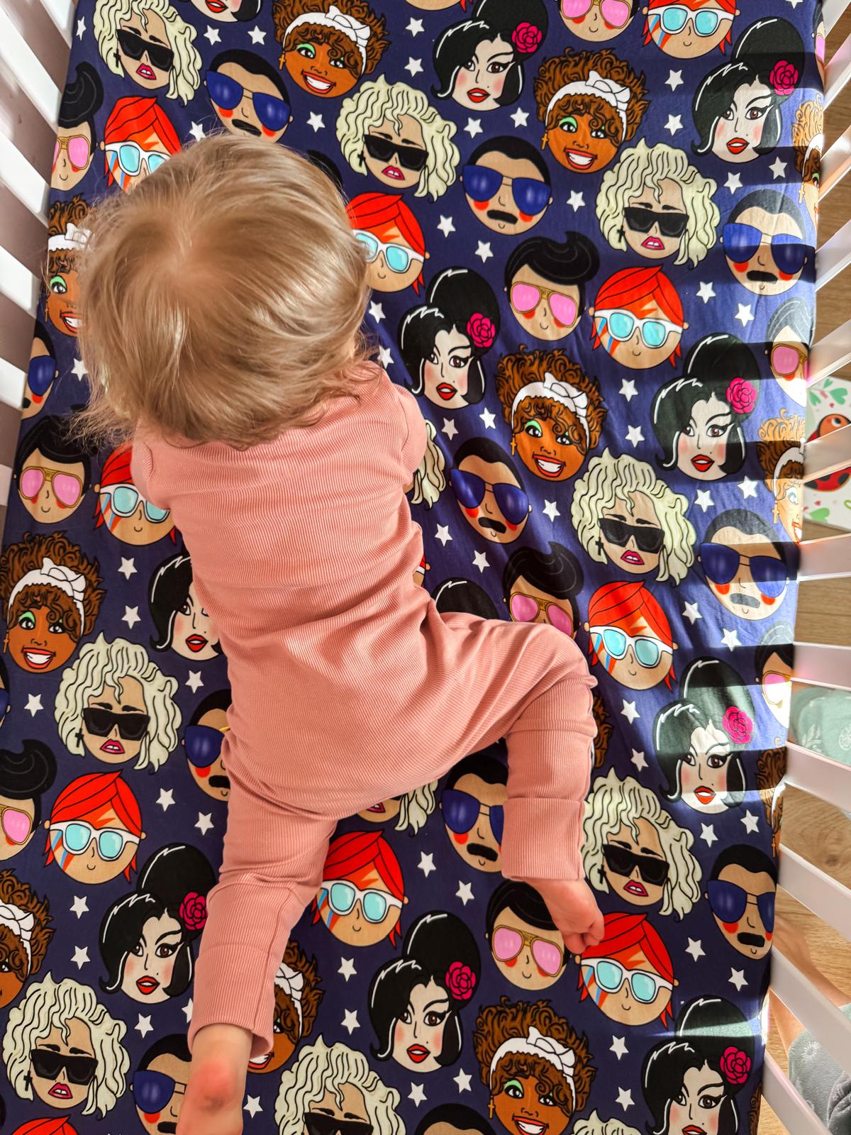 Music Icons organic cotton BeddyBoo fitted sheet