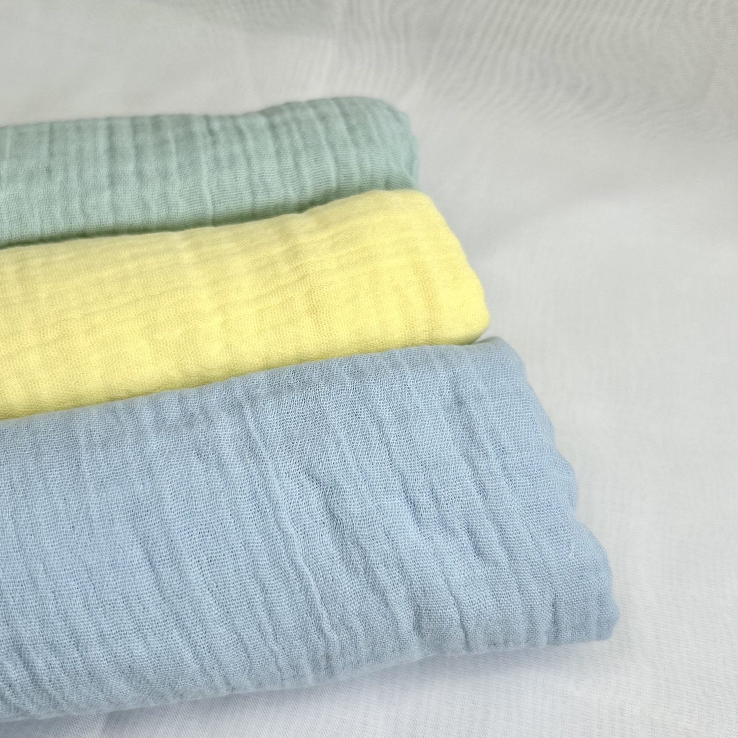 Mini Squares Muslins - Baby Blue, Lemon & Mint