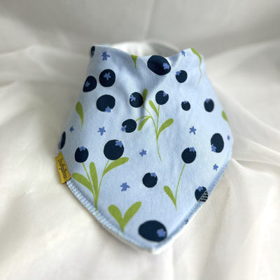 Blue Blueberries Organic Cotton DribbleBoo Bandana bib