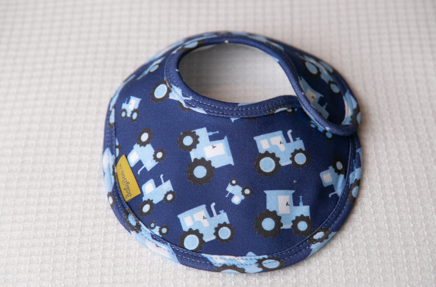 Tractors organic cotton LittleBoo baby bib