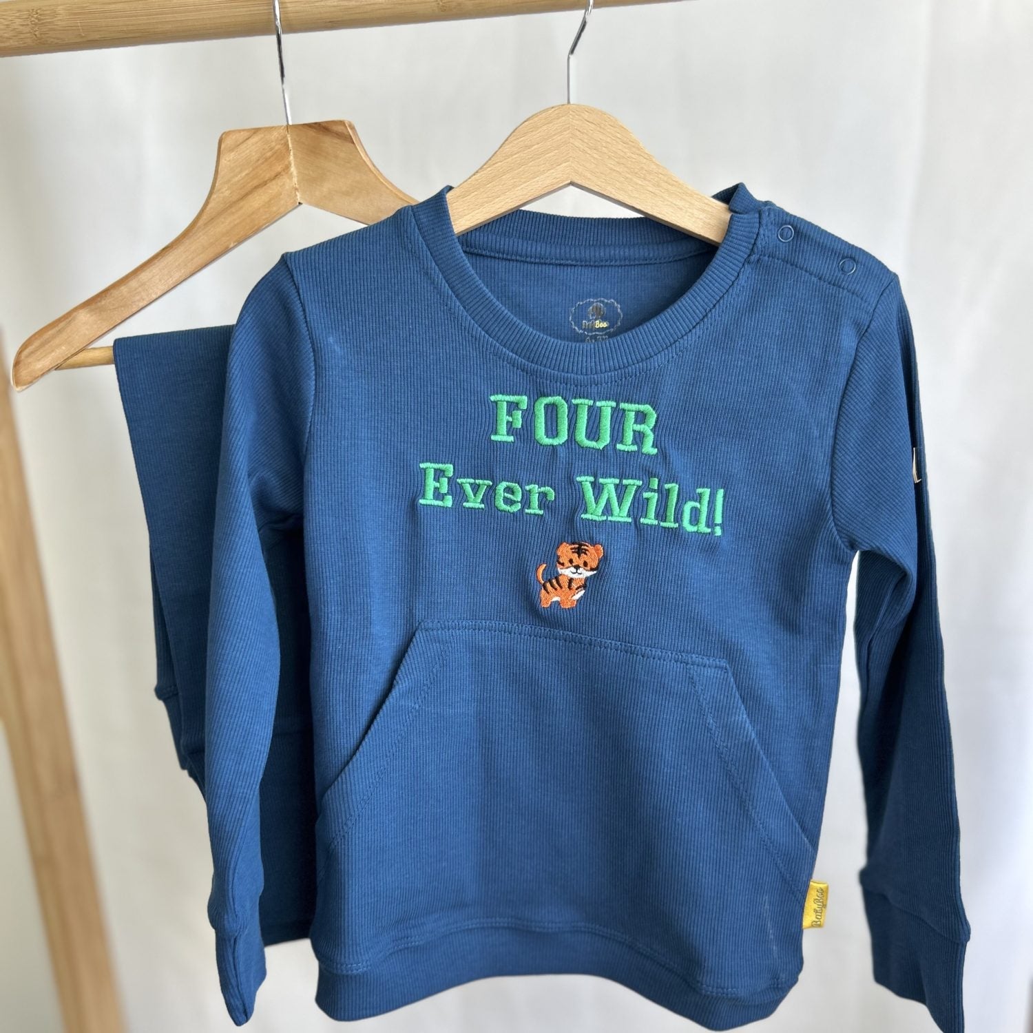 FOUR Ever Wild! Birthday Organic Cotton Loungewear Set