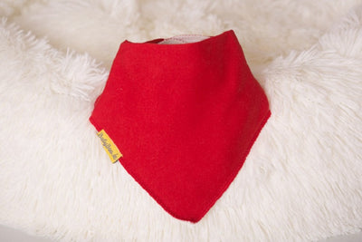 Just red organic cotton DribbleBoo bandana bib