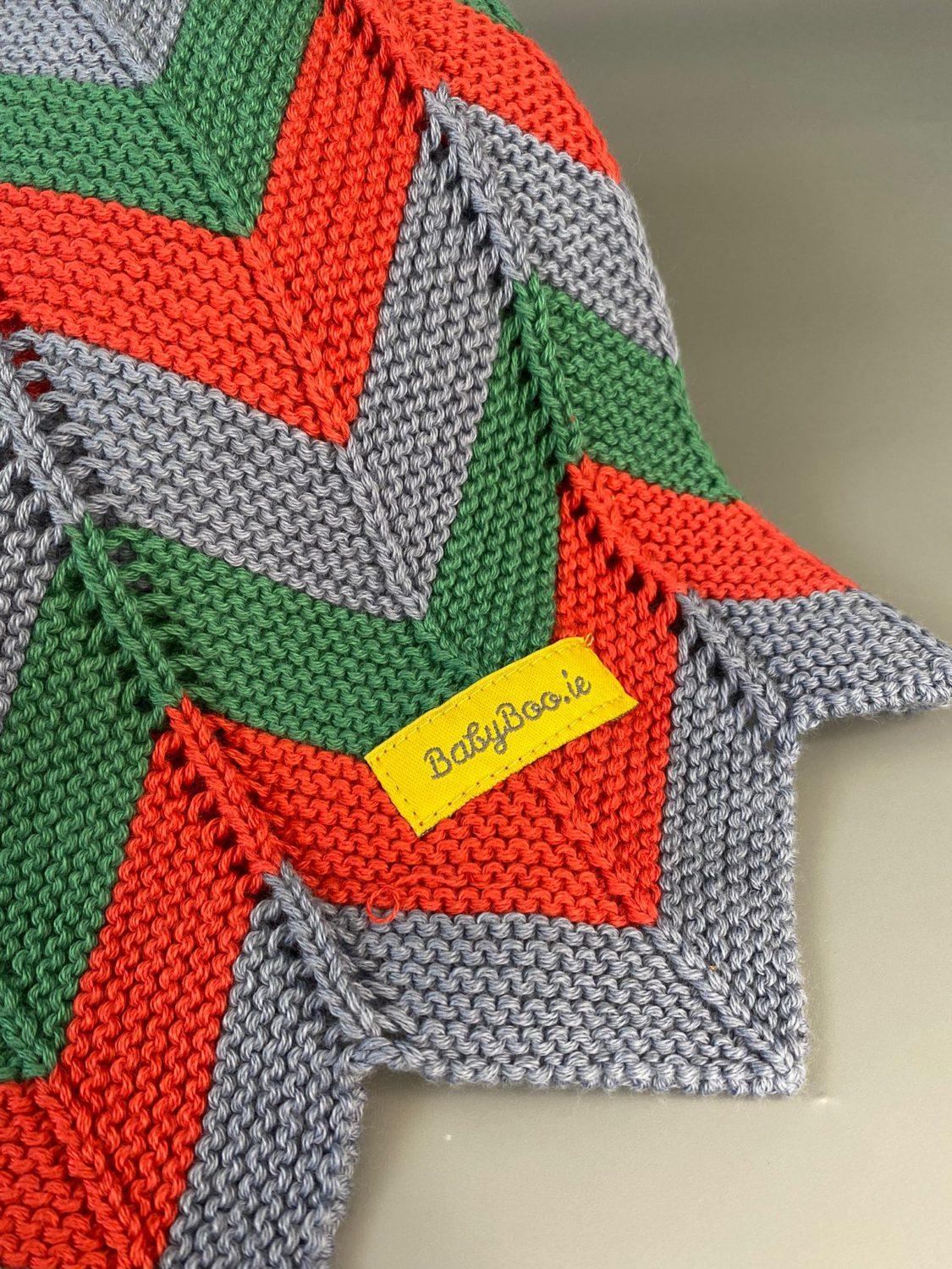 Bright chevron organic cotton BlankieBoo