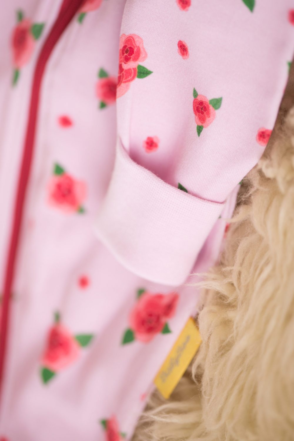 Roses organic cotton ZippyBoo suit
