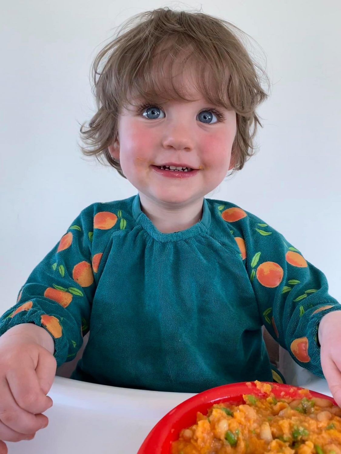 Teal Tangerines YummyBoo feeding bib