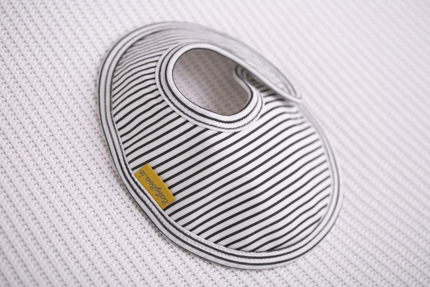 Monochrome stripes organic cotton LittleBoo baby bib