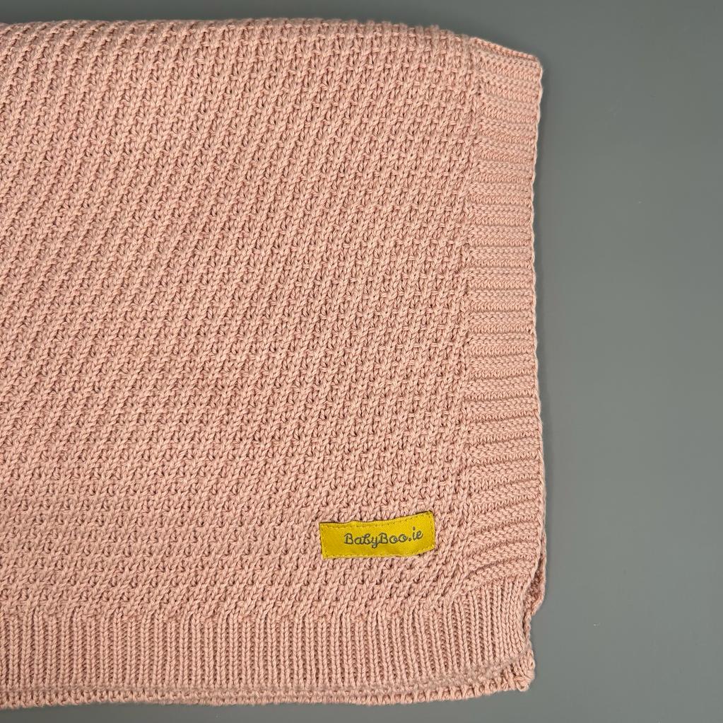 Blush organic cotton waffle style BlankieBoo
