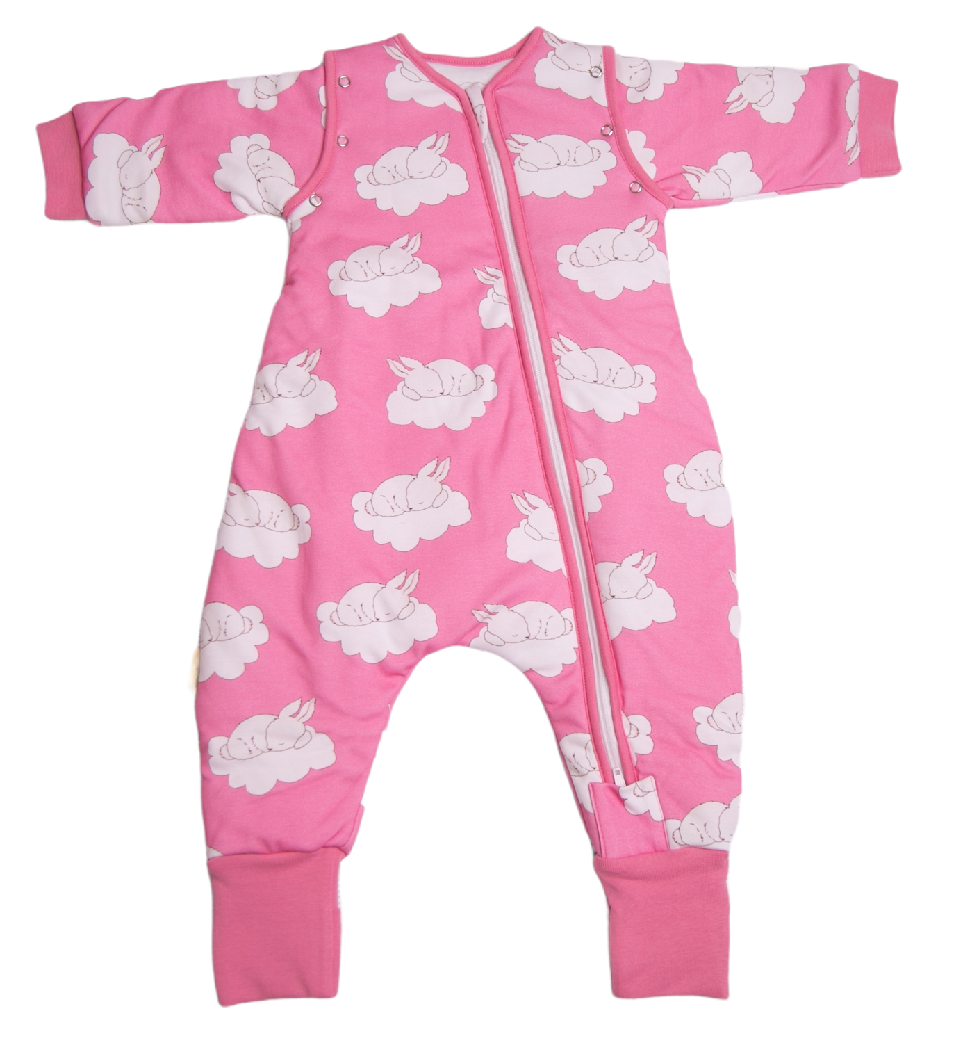 Sleepy bunnies organic cotton SnuggleBoo sleepsuit (2.5 tog)