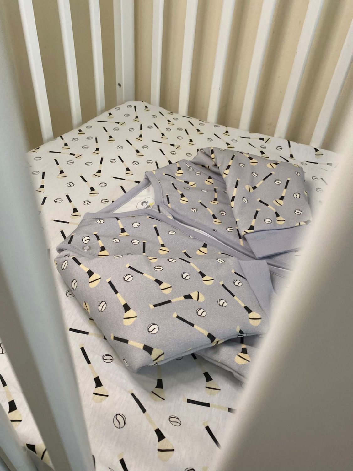 Grey GAA fan organic cotton SnuggleBoo sleeping bag (2.5 tog)