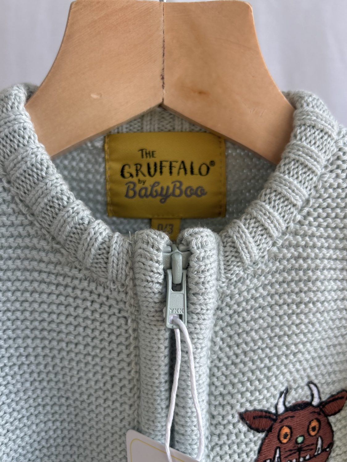 Mint The Gruffalo Organic Cotton Zipped Cardigan