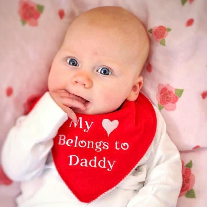Heart belongs to... organic cotton bandana bib
