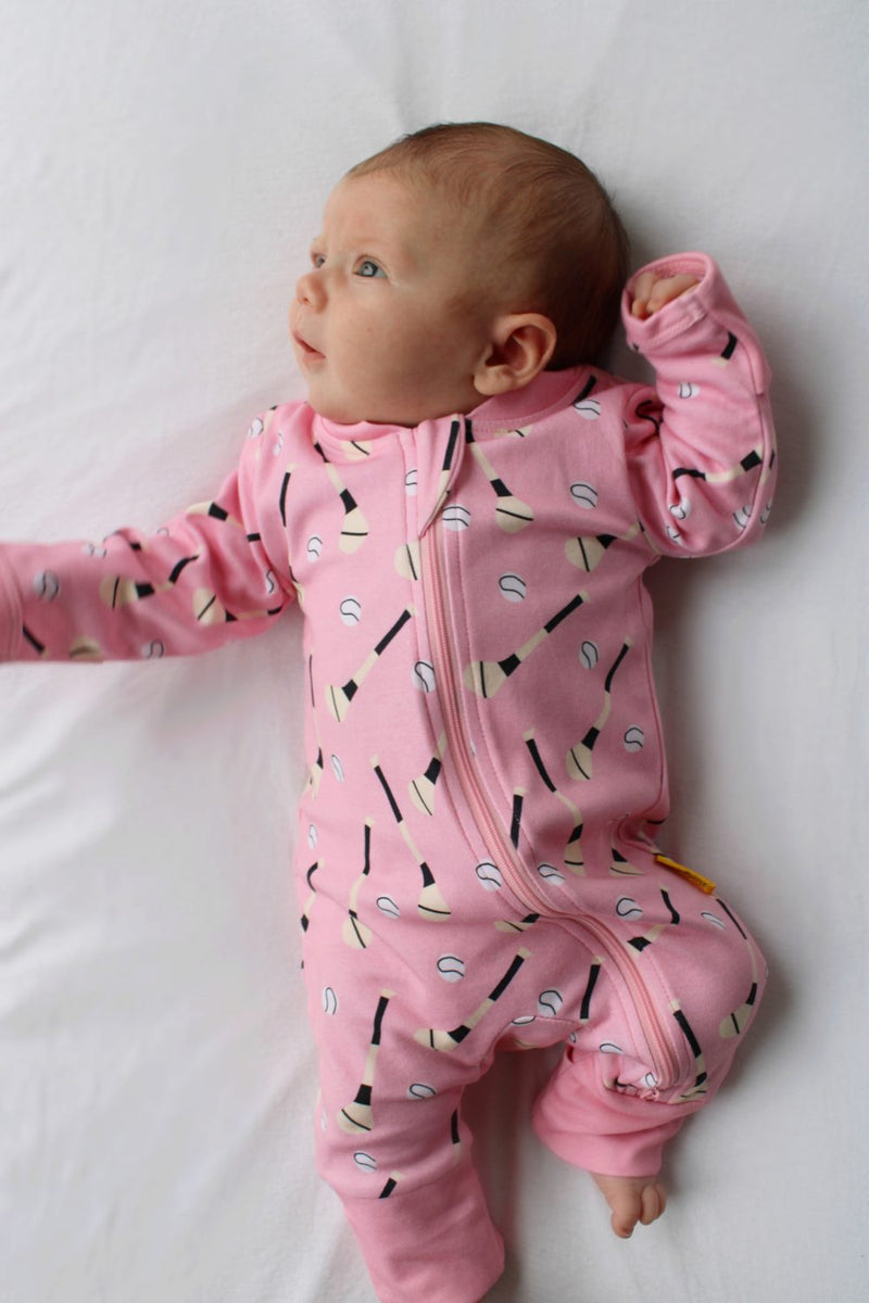 Pink GAA organic cotton ZippyBoo suit