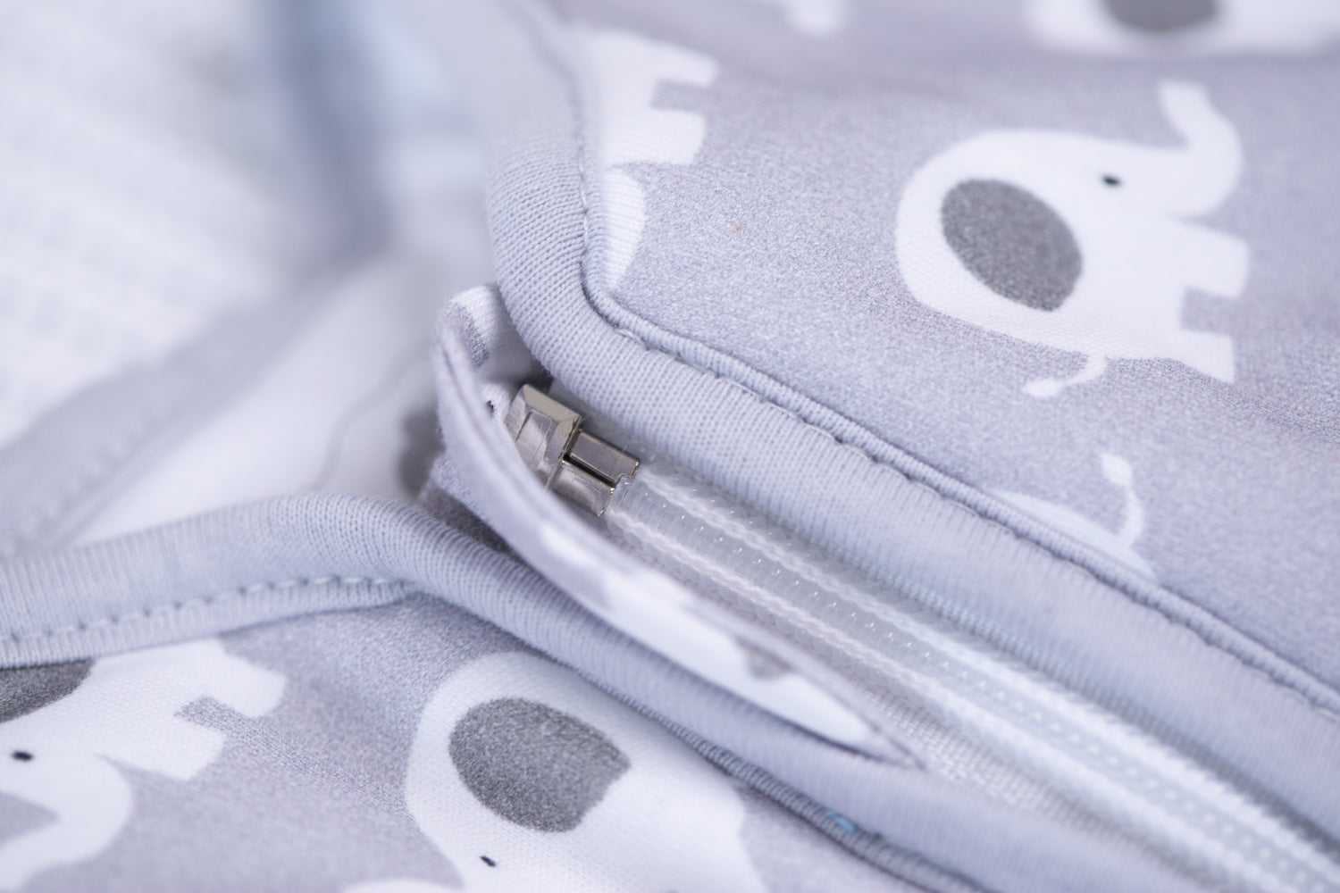 Ellie elephant organic cotton SnuggleBoo sleepsuit (1 tog)