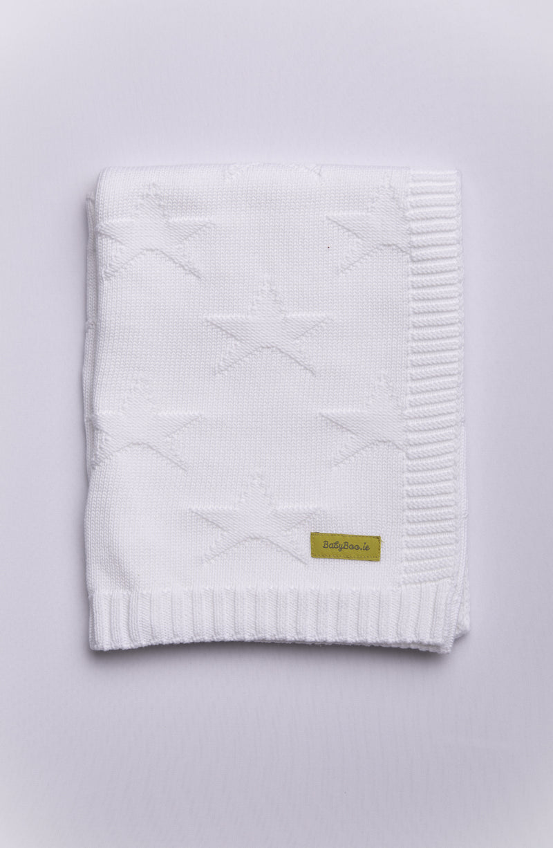 Our little star white organic cotton BlankieBoo