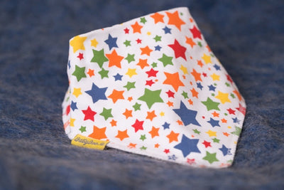 Bright superstars organic cotton DribbleBoo bandana bib