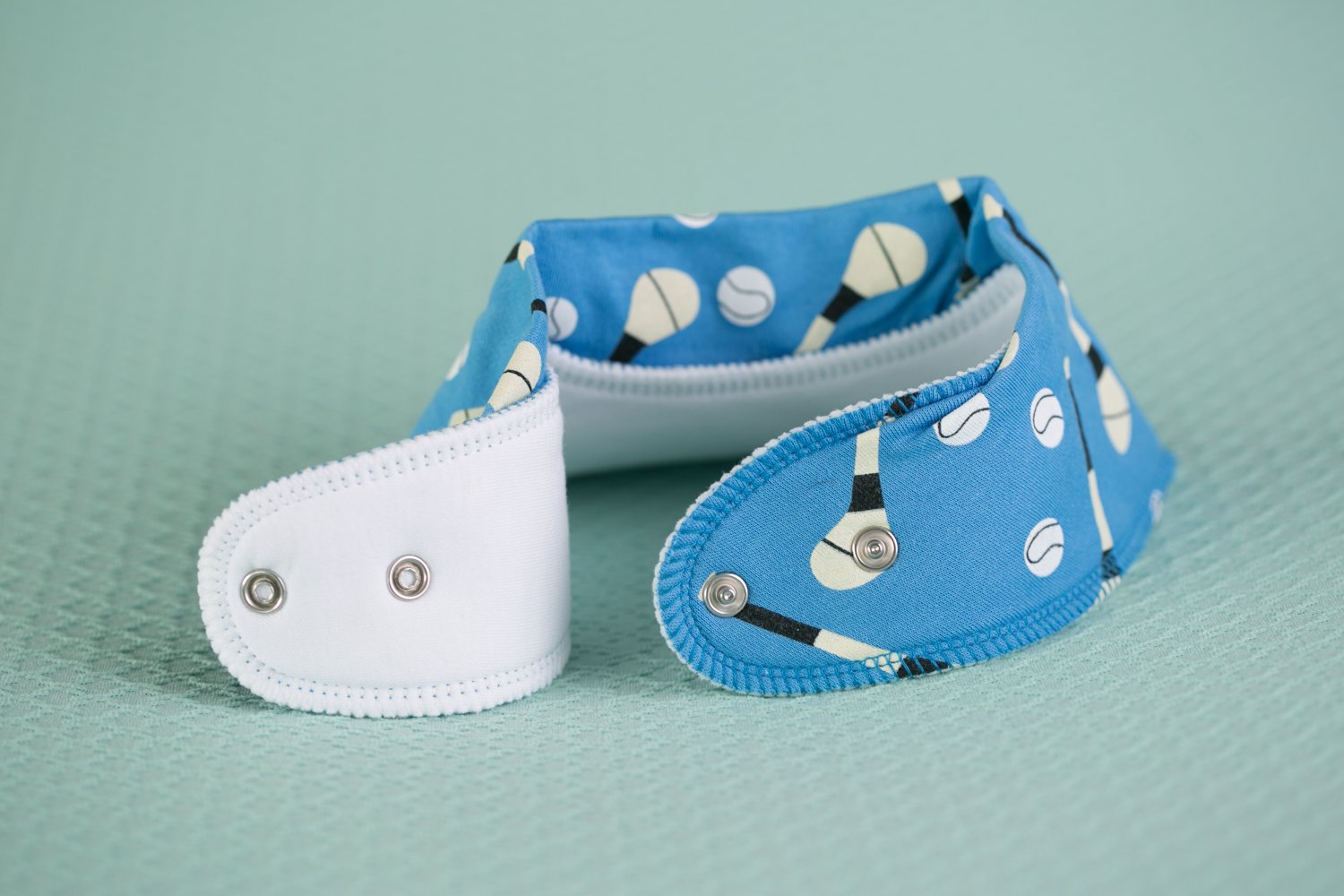 Blue GAA mad organic cotton DribbleBoo bandana bib