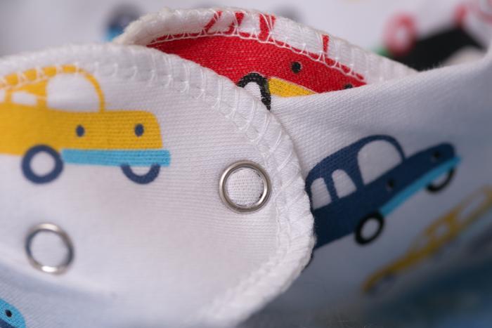 Vroom vroom cars organic cotton DribbleBoo bandana bib
