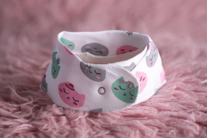 Little kittens organic cotton DribbleBoo bandana bib