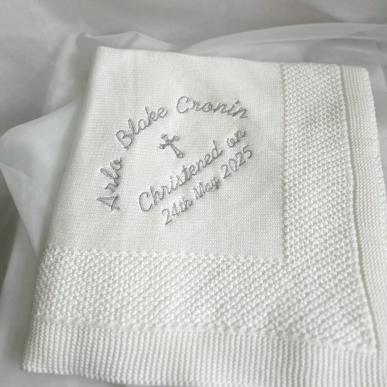 Christening Day Organic Cotton BlankieBoo Blanket