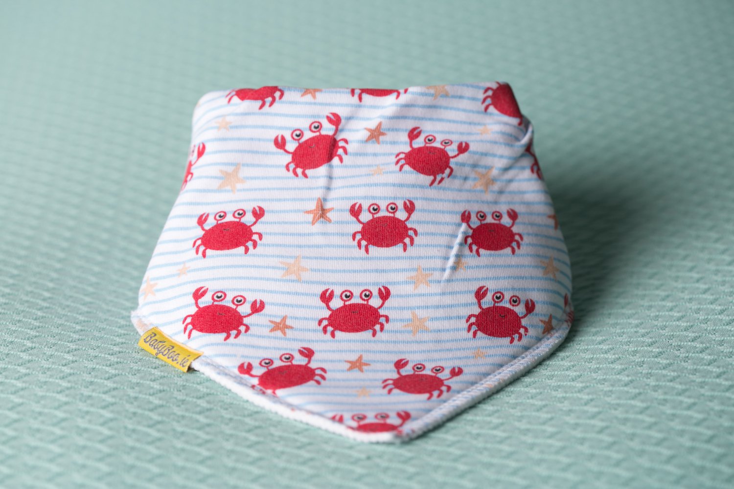 Cute crabs organic cotton DribbleBoo bandana bib