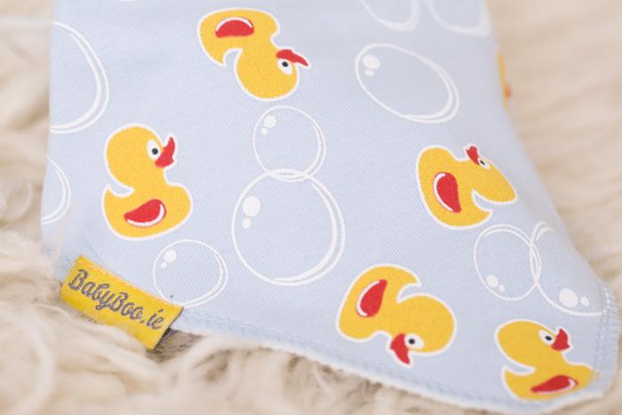 Rubber ducky organic cotton DribbleBoo bandana bib
