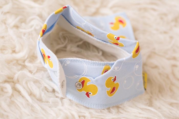 Rubber ducky organic cotton DribbleBoo bandana bib