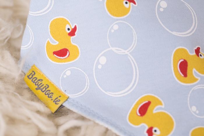 Rubber ducky organic cotton DribbleBoo bandana bib