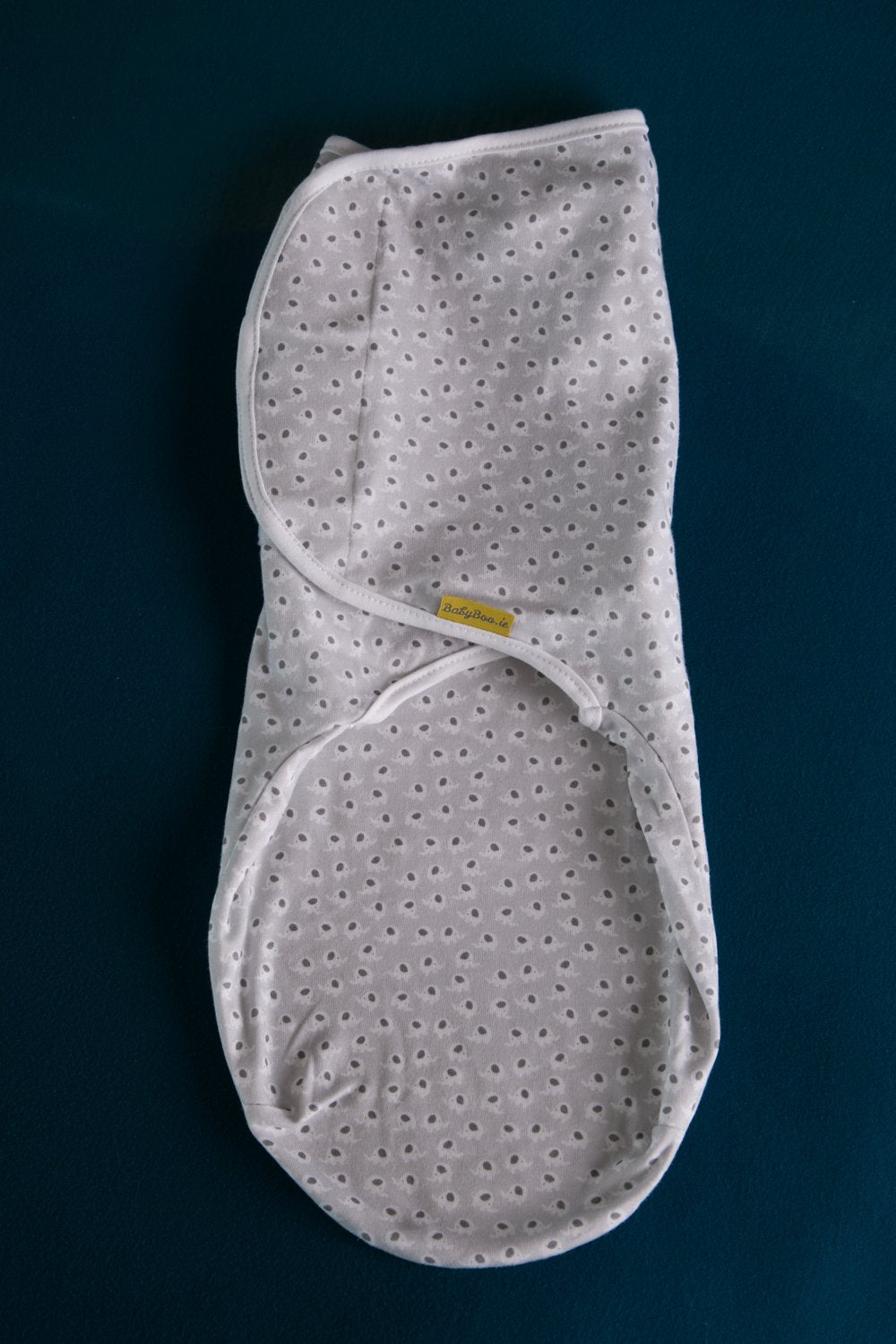 Grey Ellie elephant organic cotton SwaddleBoo