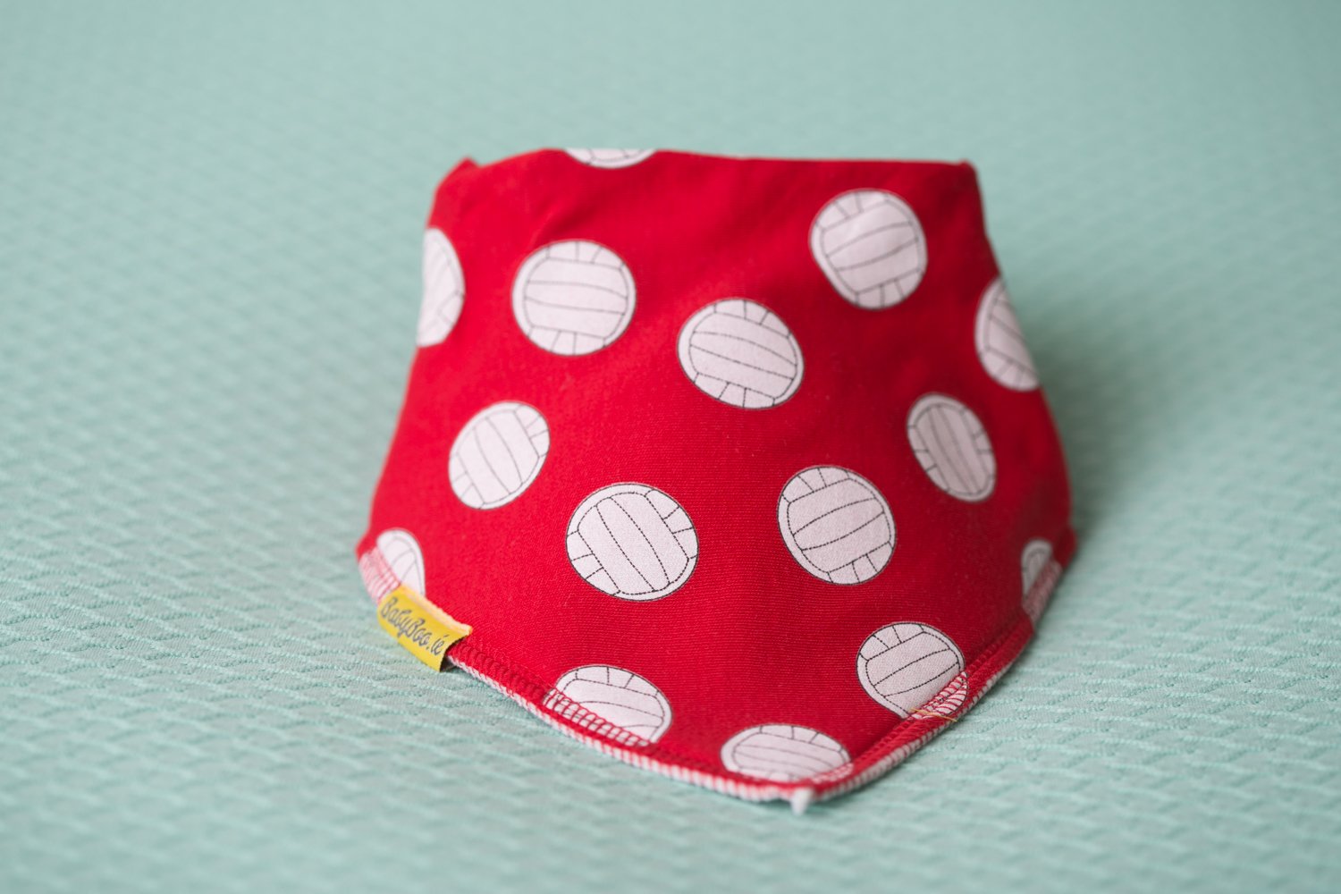 Red football fan organic cotton DribbleBoo bandana bib