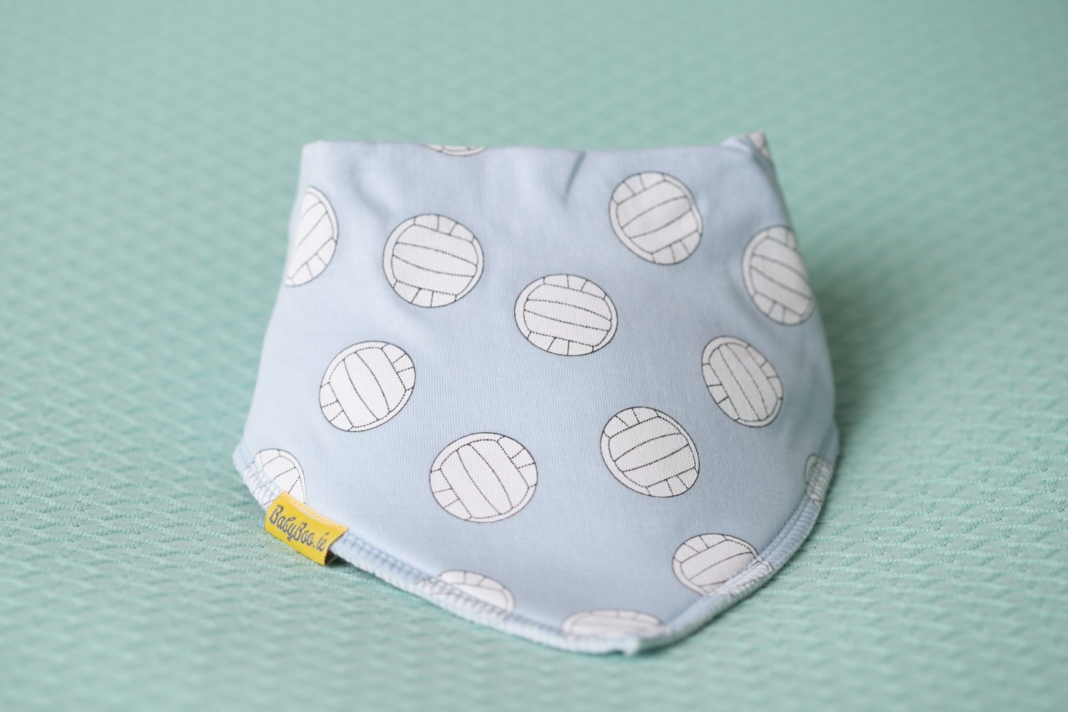 Blue football fan organic cotton DribbleBoo bandana bib