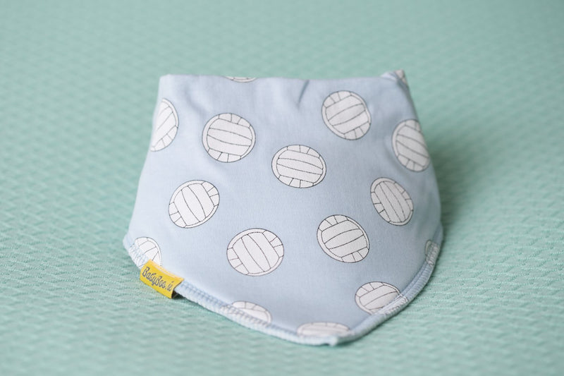 Blue football fan organic cotton DribbleBoo bandana bib