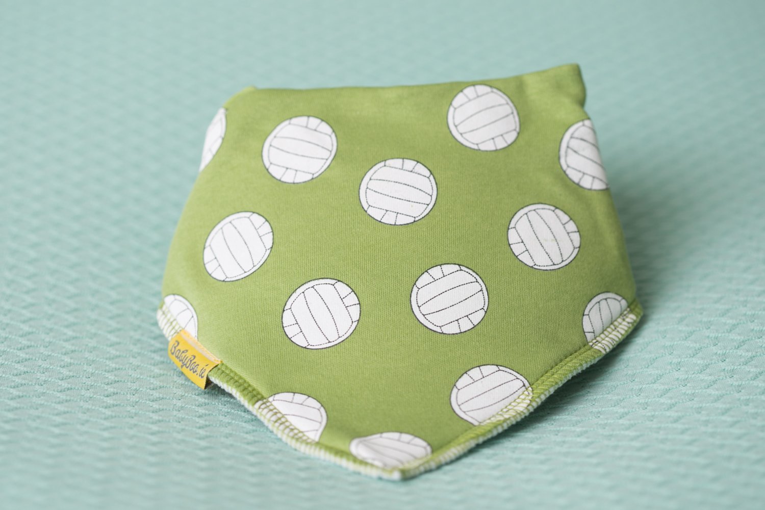 Green football fan organic cotton DribbleBoo bandana bib