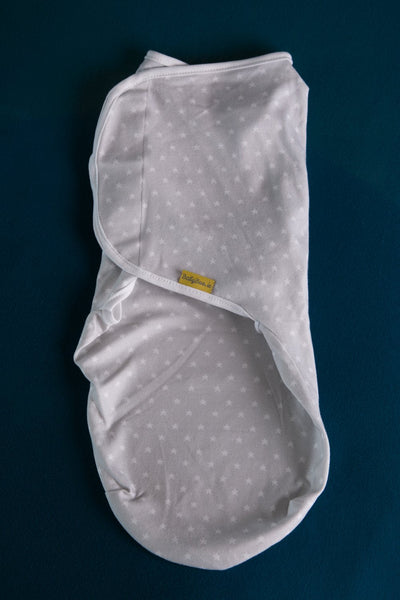 Mini grey stars organic cotton SwaddleBoo