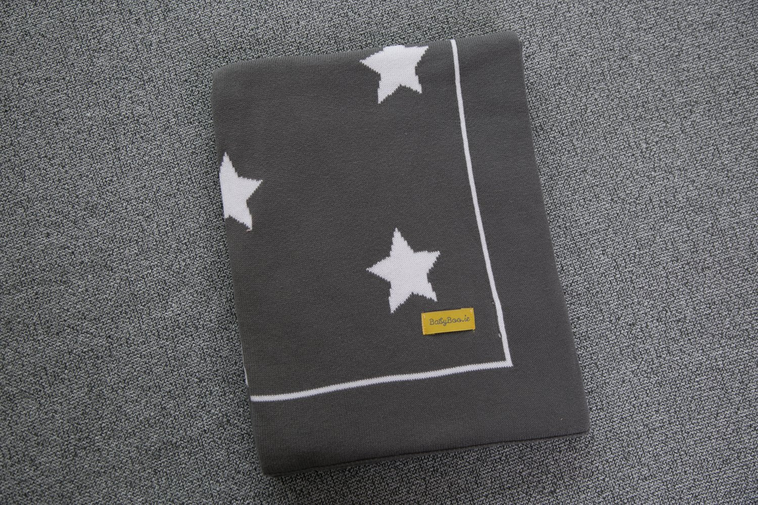 Organic cotton grey stars BlankieBoo