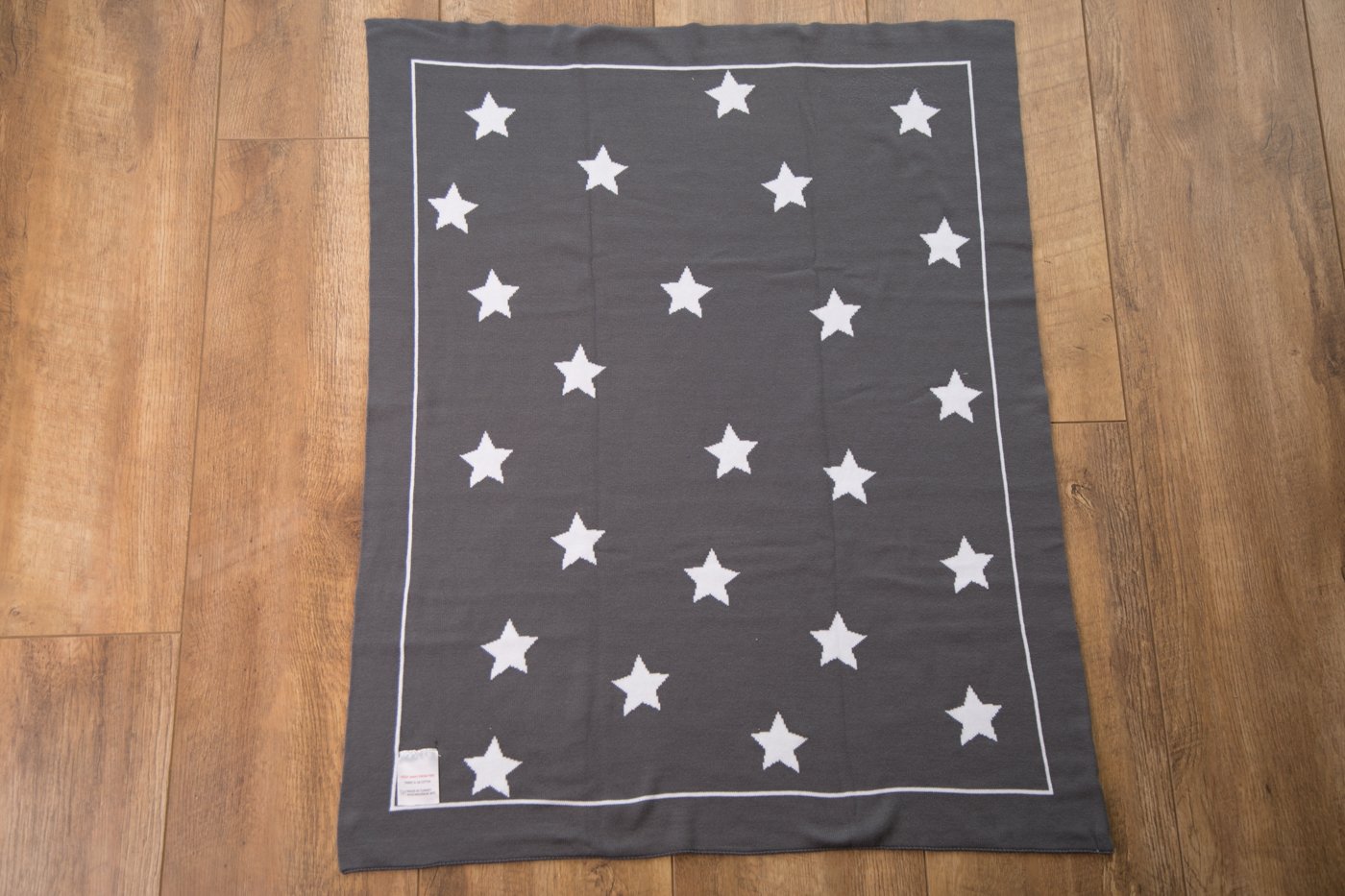 Organic cotton grey stars BlankieBoo