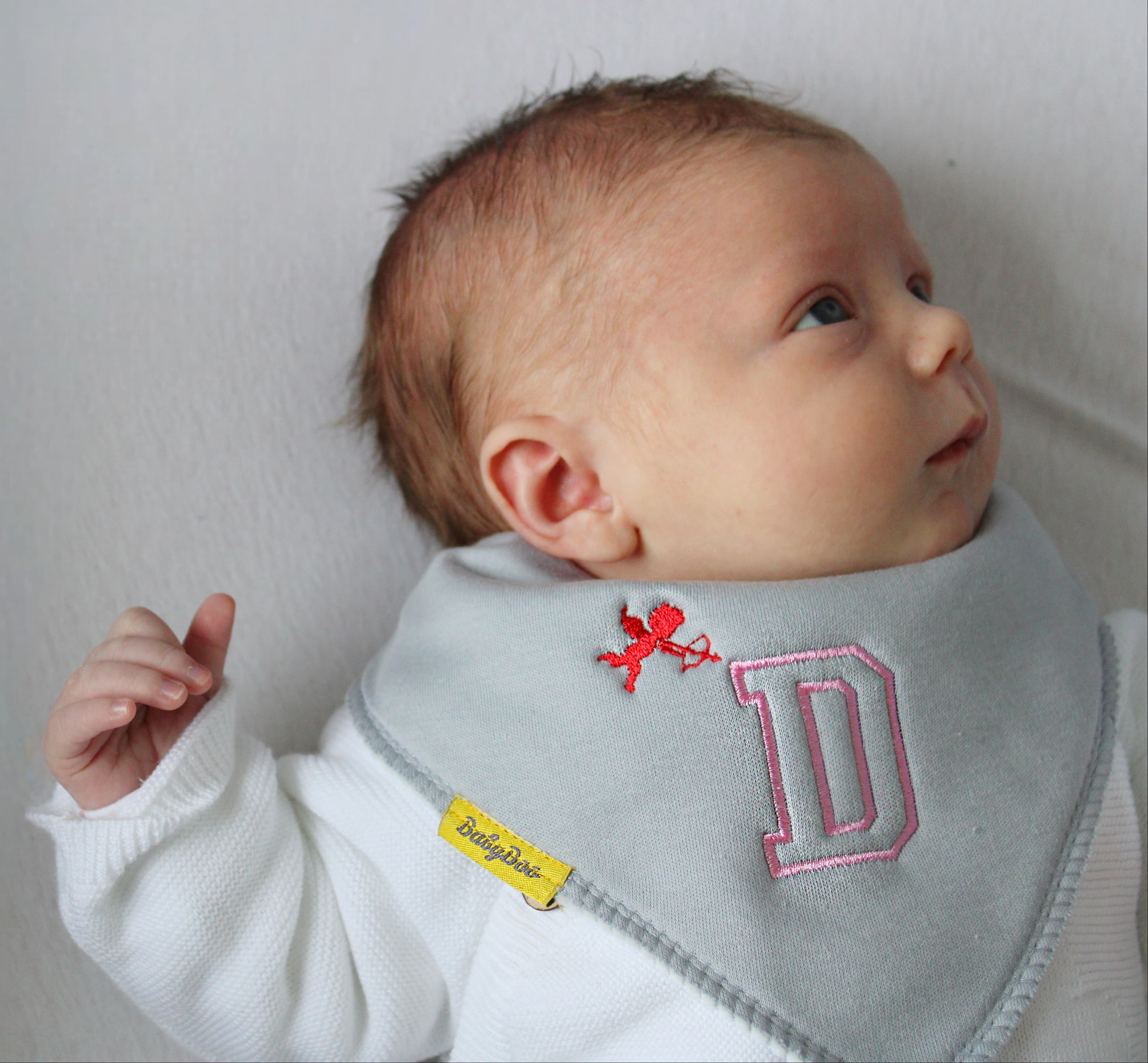 Letterman with Cupid Organic Cotton DribbleBoo Bib