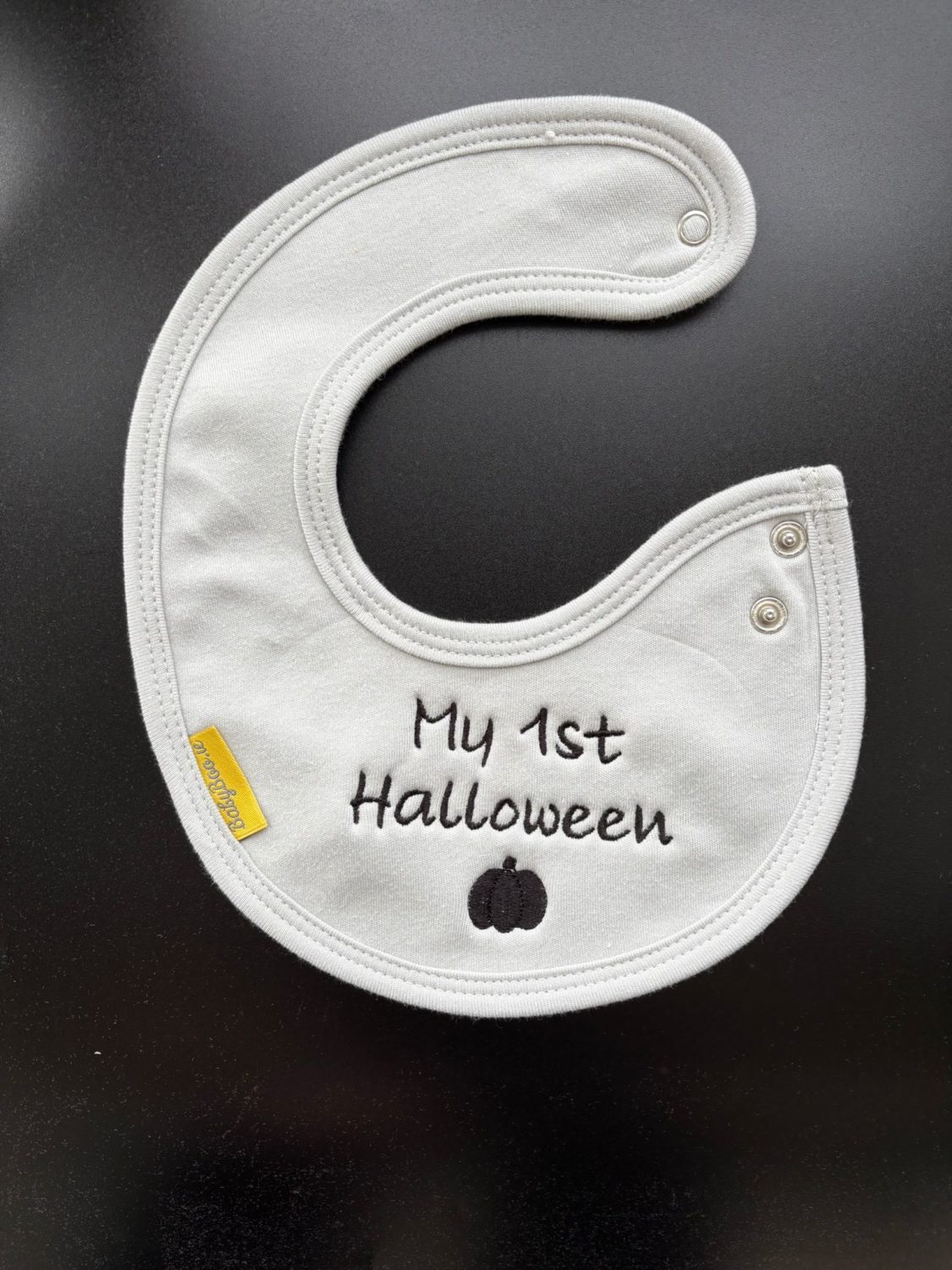 My 1st Halloween organic cotton LittleBoo newborn bib