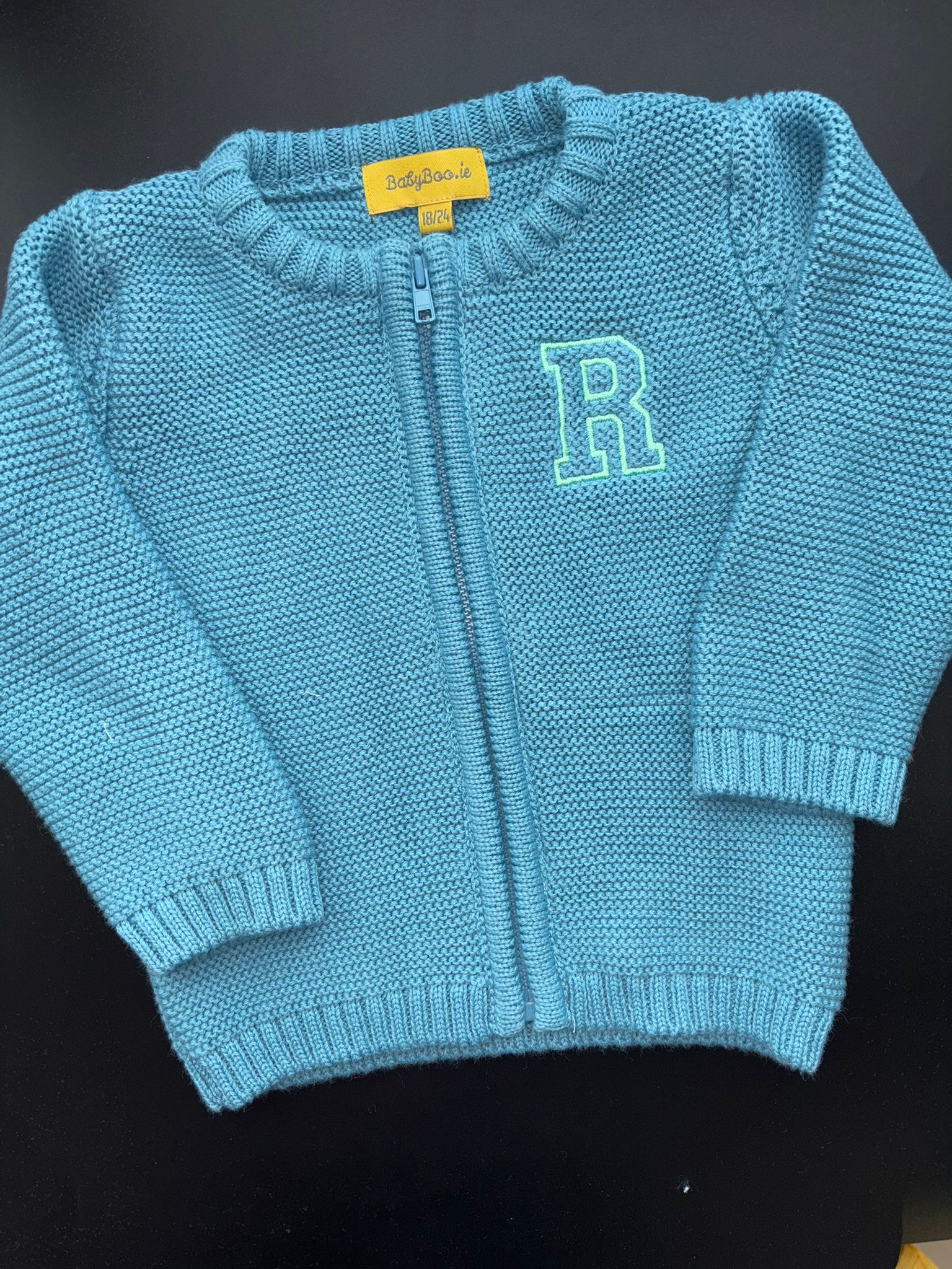 Magenta organic cotton zipped cardigan